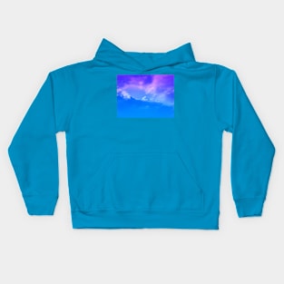 The sky in blues and purples Kids Hoodie